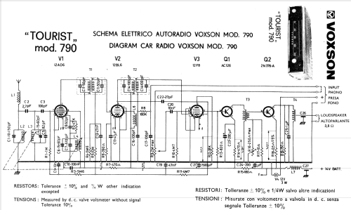 Tourist 790; Voxson, FARET F.A.R. (ID = 758396) Car Radio