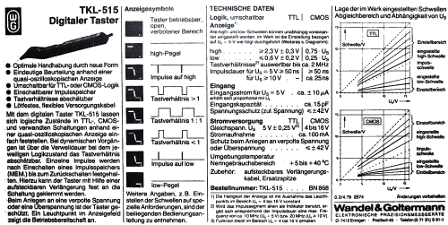 Digitaler Taster TKL-515; Wandel & Goltermann; (ID = 1425534) Equipment