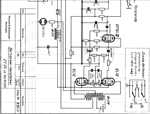 ZV20; Wandel & Goltermann; (ID = 896872) Ampl/Mixer