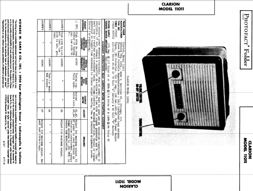 11011 Holiday ; Warwick Mfg. Corp., (ID = 826428) Radio