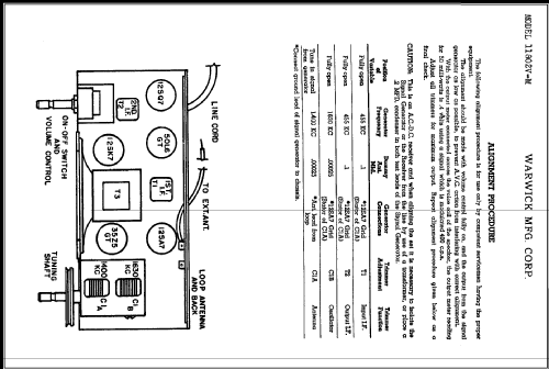 11802V-M ; Warwick Mfg. Corp., (ID = 413254) Radio