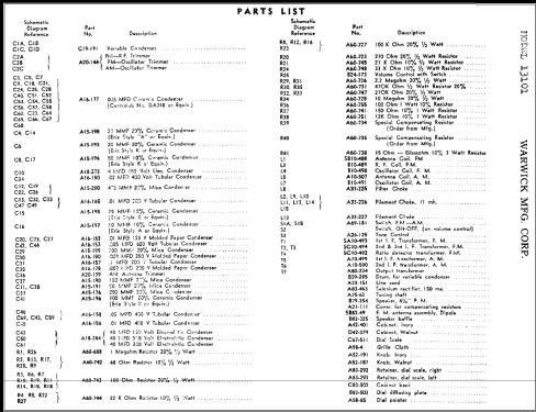 13101 ; Warwick Mfg. Corp., (ID = 313589) Radio