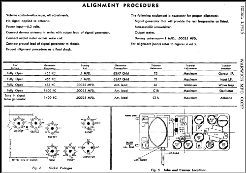 13915 ; Warwick Mfg. Corp., (ID = 313593) Car Radio