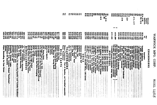 14515 ; Warwick Mfg. Corp., (ID = 313966) Radio