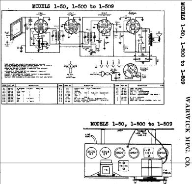 1-50 ; Warwick Mfg. Corp., (ID = 713906) Radio