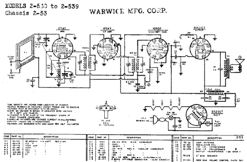 2-532 Ch= 2-53; Warwick Mfg. Corp., (ID = 715295) Radio