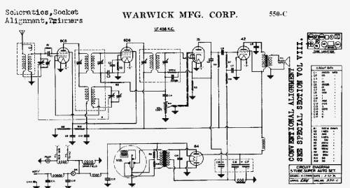 550-C ; Warwick Mfg. Corp., (ID = 709680) Autoradio