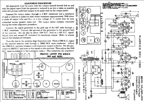 648B ; Warwick Mfg. Corp., (ID = 711928) Radio