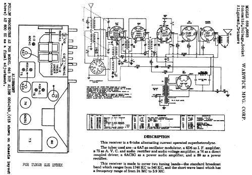 668 ; Warwick Mfg. Corp., (ID = 712112) Radio