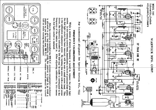 846 ; Warwick Mfg. Corp., (ID = 712921) Car Radio