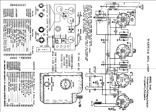 9-42 ; Warwick Mfg. Corp., (ID = 718589) Radio