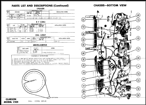 Clarion C-101 The Saratoga; Warwick Mfg. Corp., (ID = 487642) Radio