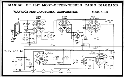 C-102 ; Warwick Mfg. Corp., (ID = 73660) Radio