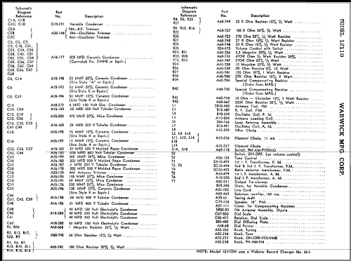 Clarion 12110M Ch= 12110; Warwick Mfg. Corp., (ID = 313584) Radio