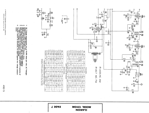 Clarion 12110M Ch= 12110; Warwick Mfg. Corp., (ID = 466546) Radio