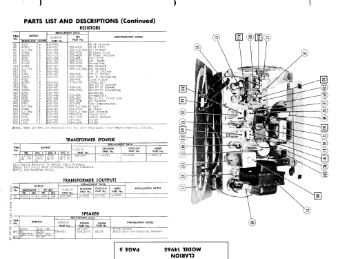 Clarion 14965; Warwick Mfg. Corp., (ID = 1329793) Radio