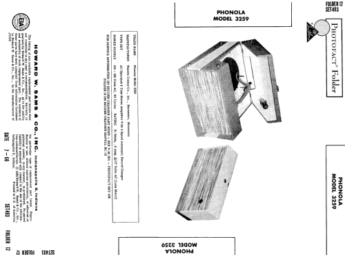 Phonola 3259 ; Waters Conley (ID = 536501) Enrég.-R