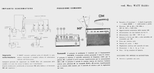 Radio Transistor Maxy; Watt Radio; Torino (ID = 2932484) Radio