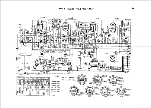 WR470/T; Watt Radio; Torino (ID = 1234068) Radio