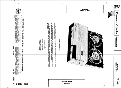 Microcorder EP-2104; Webcor Electronics / (ID = 2419594) R-Player