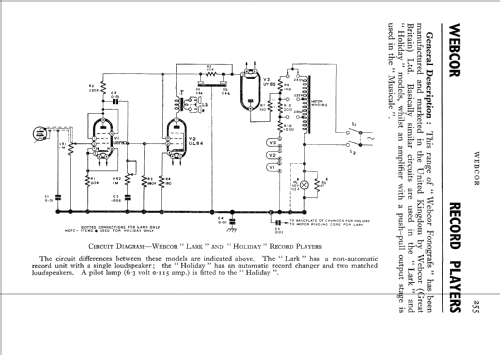 Lark ; Webcor Great Britain (ID = 559354) Sonido-V