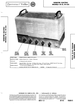 81-15 ; Webster Electric (ID = 2950034) Ampl/Mixer