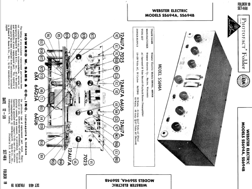 SS694A ; Webster Electric (ID = 607743) Ampl/Mixer