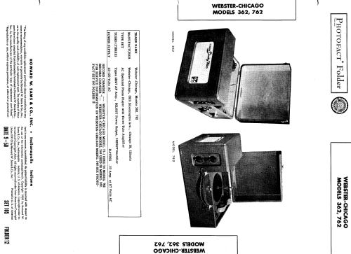 Record Changer Seven Sixty Two 762 Ch= 77-1; Webster Co., The, (ID = 571011) R-Player