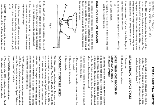 Record Changer 100-62 Ch= 100-1; Webster Co., The, (ID = 730046) R-Player