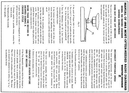 Record Changer Chassis 101 ; Webster Co., The, (ID = 729114) Sonido-V