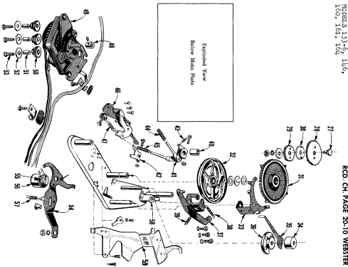 Record Changer Chassis 161 ; Webster Co., The, (ID = 728768) R-Player