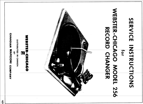 Record Changer 256 ; Webster Co., The, (ID = 1194697) R-Player