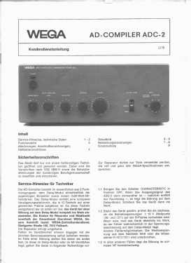 Acoustic Dimension Compiler ADC2; Wega, (ID = 2866680) Diverses