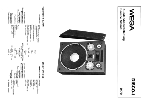 Disco 1 ; Wega, (ID = 2020542) Parlante