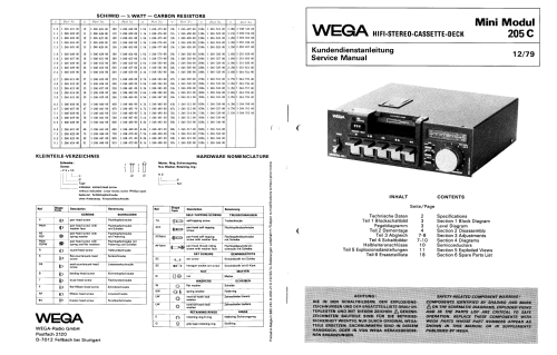 Minimodul 205 C; Wega, (ID = 1859207) R-Player