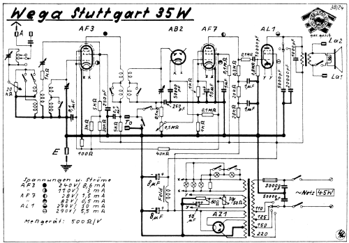 Stuttgart 35W; Wega, (ID = 1853036) Radio