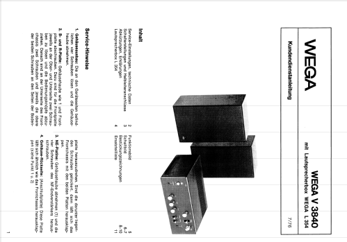 V3840; Wega, (ID = 2004026) Ampl/Mixer