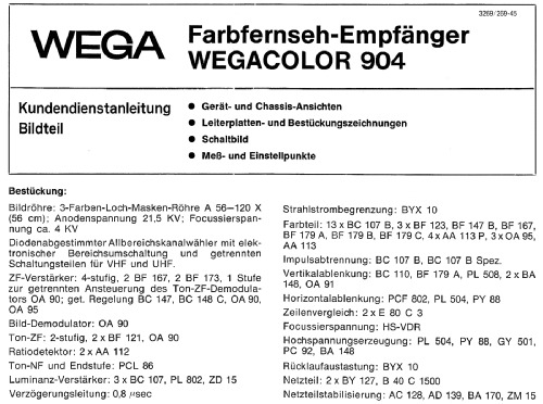 Wegacolor 904; Wega, (ID = 2465991) Television