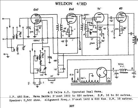 4/38D; Weldon brand, Weldon (ID = 716361) Radio