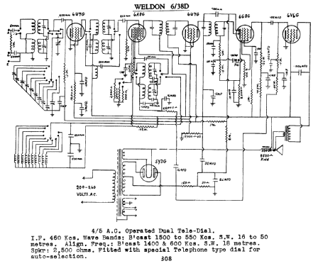 6/38D; Weldon brand, Weldon (ID = 759941) Radio