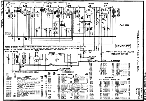 6S; Wells-Gardner & Co.; (ID = 666831) Car Radio