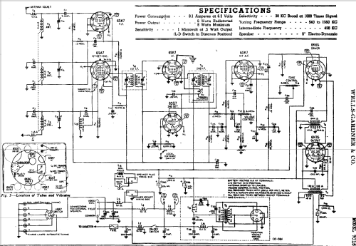 7C15; Wells-Gardner & Co.; (ID = 670199) Car Radio