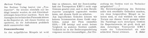 Tonreporter KMG1; Werk für (ID = 193724) R-Player