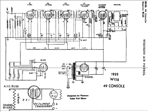 49 Console Ch= W158; Western Auto Supply (ID = 702797) Radio