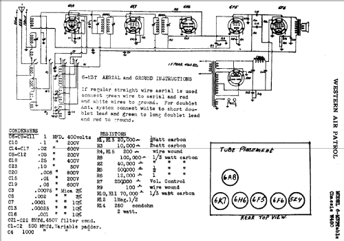 6-M3T Ch= W480; Western Auto Supply (ID = 702785) Radio