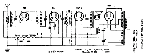 TR44 Ch= W417; Western Auto Supply (ID = 703265) Radio