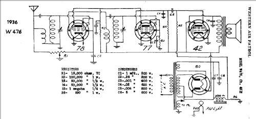 W476 Ch= 4G1T; Western Auto Supply (ID = 703081) Radio