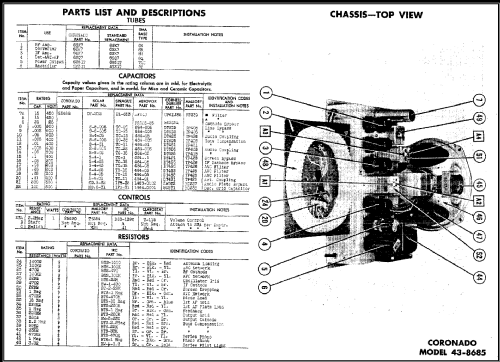 Coronado 43-8685 ; Western Auto Supply (ID = 595095) Radio