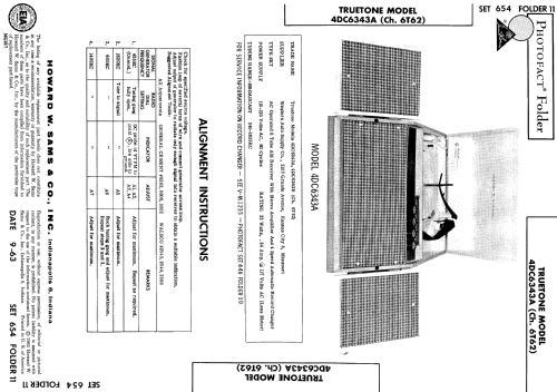 4DC6343A Truetone Ch= 6T62; Western Auto Supply (ID = 547026) Radio