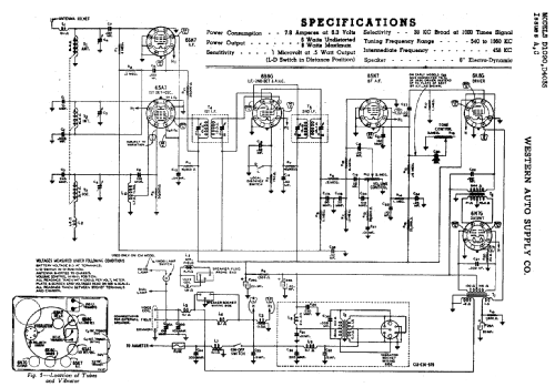 D1090 Truetone ; Western Auto Supply (ID = 761781) Car Radio